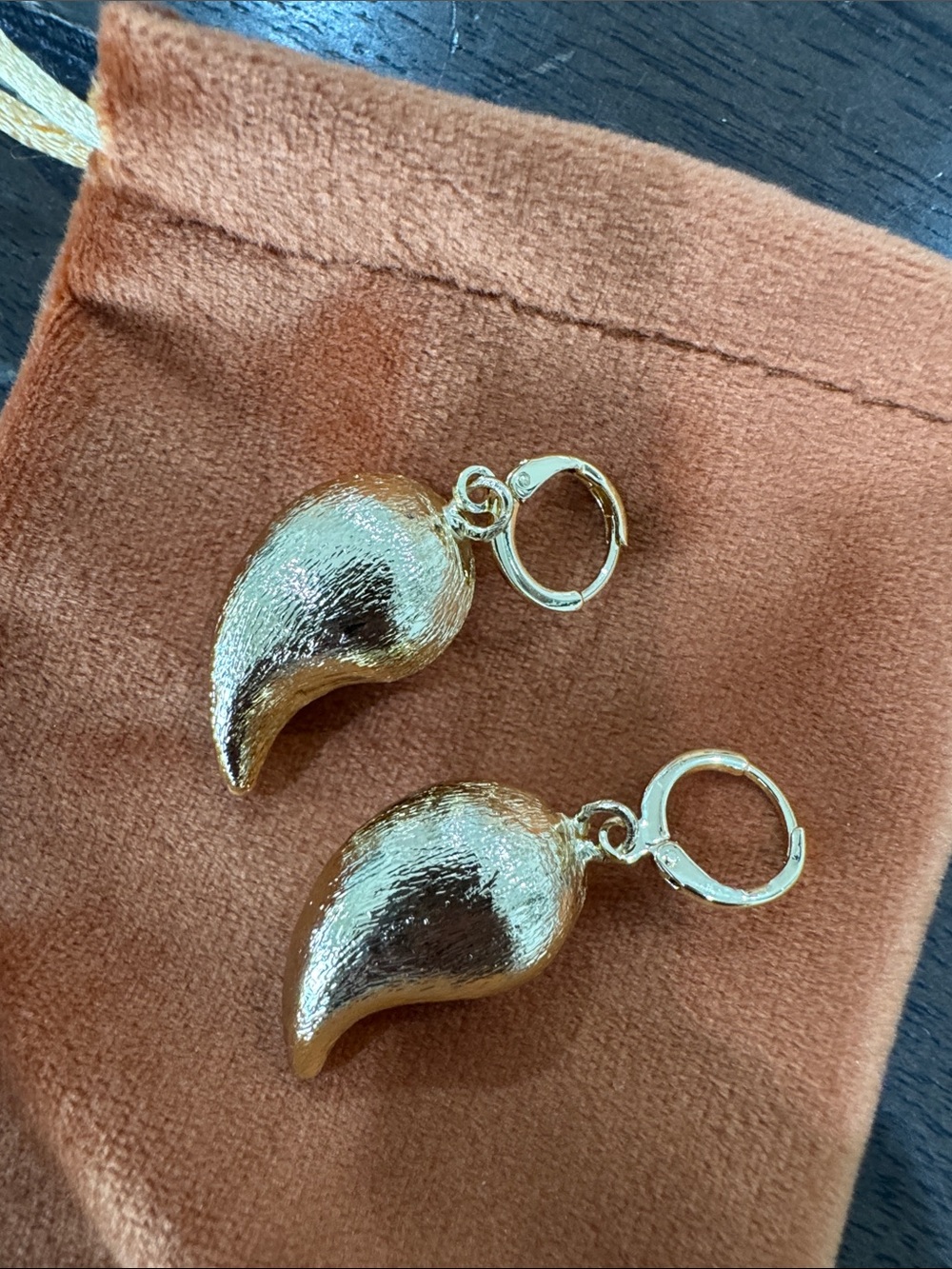 Gold Teardrop Hoop Earrings - Women Jewelry